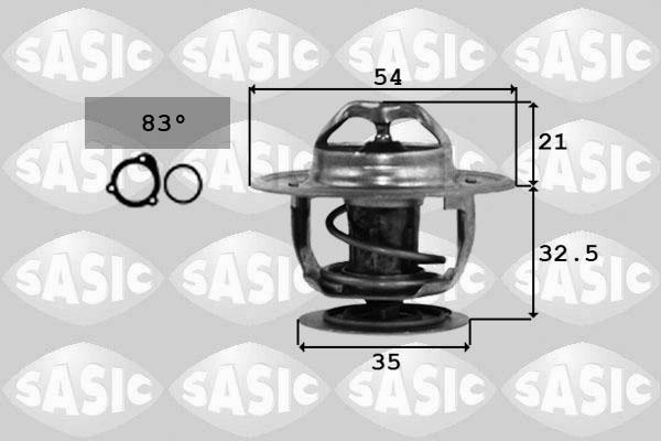 Sasic 9000066 - Термостат охлаждающей жидкости / корпус autospares.lv
