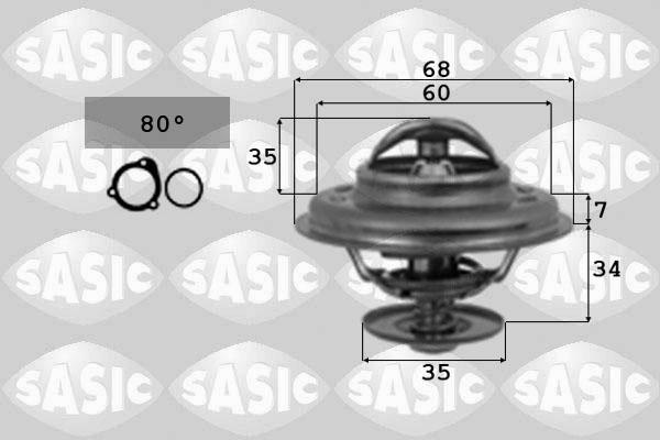 Sasic 9000067 - Термостат охлаждающей жидкости / корпус autospares.lv