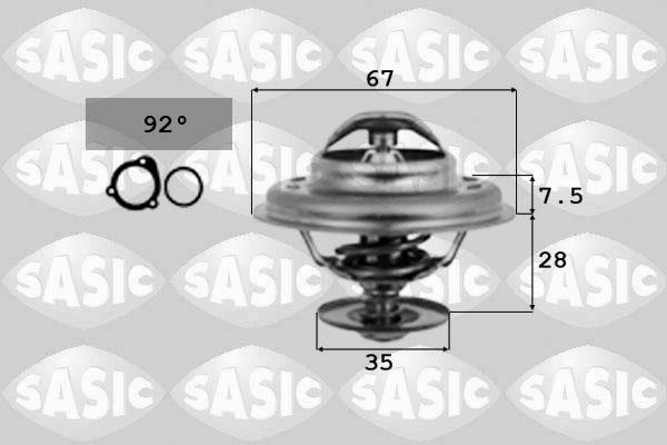 Sasic 9000016 - Термостат охлаждающей жидкости / корпус autospares.lv