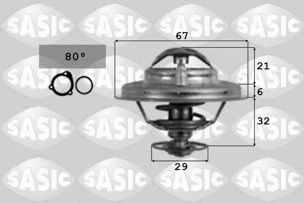 Sasic 9000087 - Термостат охлаждающей жидкости / корпус autospares.lv