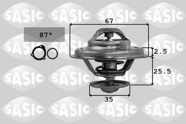 Sasic 9000167 - Термостат охлаждающей жидкости / корпус autospares.lv