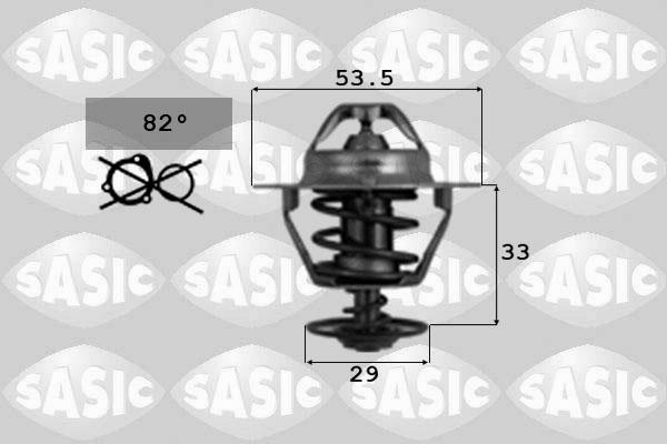 Sasic 9000107 - Термостат охлаждающей жидкости / корпус autospares.lv