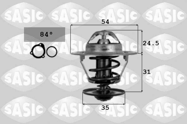 Sasic 9000393 - Термостат охлаждающей жидкости / корпус autospares.lv