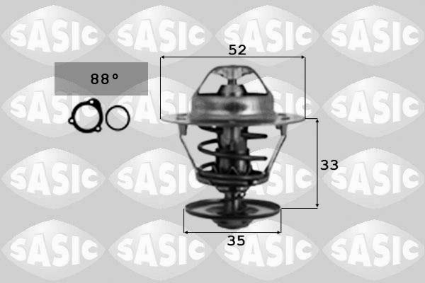 Sasic 9000347 - Термостат охлаждающей жидкости / корпус autospares.lv