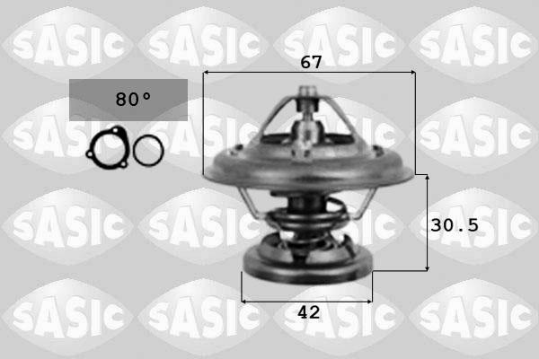 Sasic 9000369 - Термостат охлаждающей жидкости / корпус autospares.lv