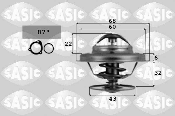 Sasic 9000367 - Термостат охлаждающей жидкости / корпус autospares.lv