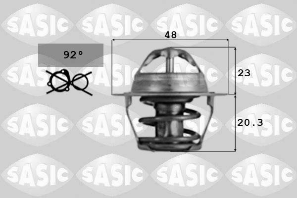 Sasic 9000389 - Термостат охлаждающей жидкости / корпус autospares.lv