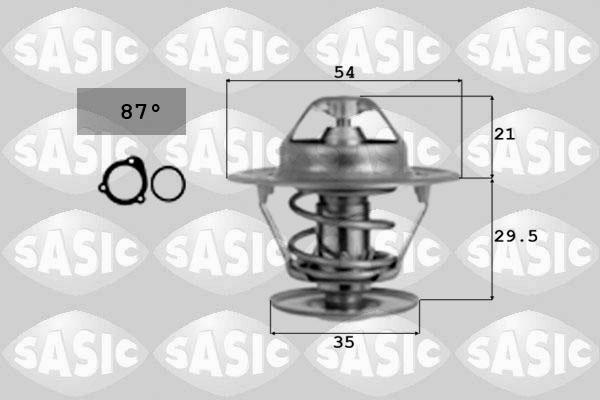 Sasic 9000387 - Термостат охлаждающей жидкости / корпус autospares.lv