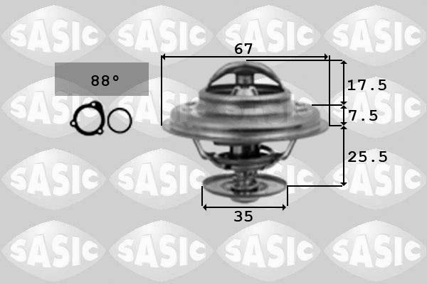 Sasic 9000335 - Термостат охлаждающей жидкости / корпус autospares.lv