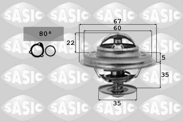 Sasic 9000337 - Термостат охлаждающей жидкости / корпус autospares.lv