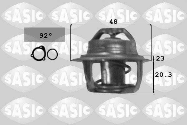 Sasic 9000295 - Термостат охлаждающей жидкости / корпус autospares.lv