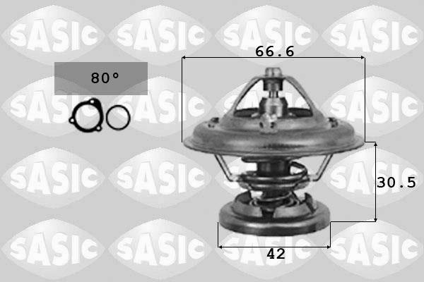Sasic 9000257 - Термостат охлаждающей жидкости / корпус autospares.lv