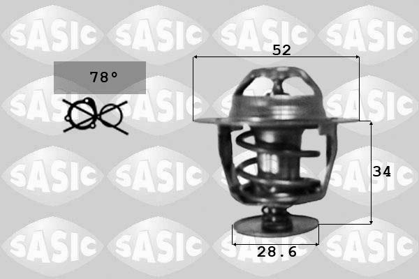 Sasic 9000237 - Термостат охлаждающей жидкости / корпус autospares.lv