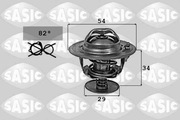 Sasic 9000743 - Термостат охлаждающей жидкости / корпус autospares.lv