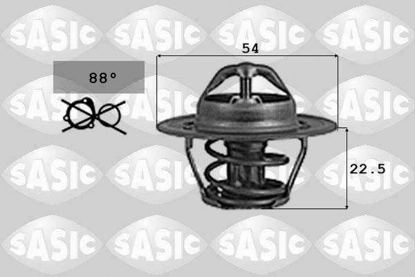 Sasic 9000742 - Термостат охлаждающей жидкости / корпус autospares.lv