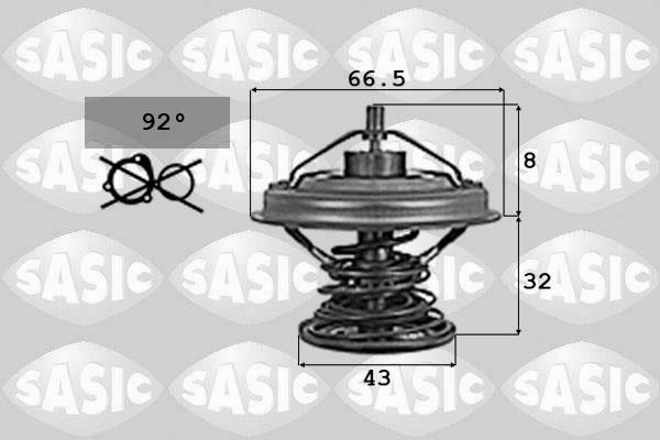 Sasic 9000701 - Термостат охлаждающей жидкости / корпус autospares.lv