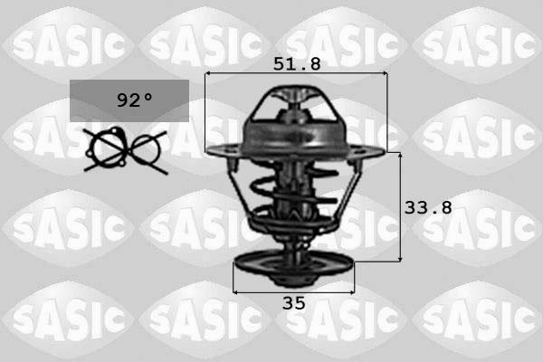 Sasic 9000713 - Термостат охлаждающей жидкости / корпус autospares.lv