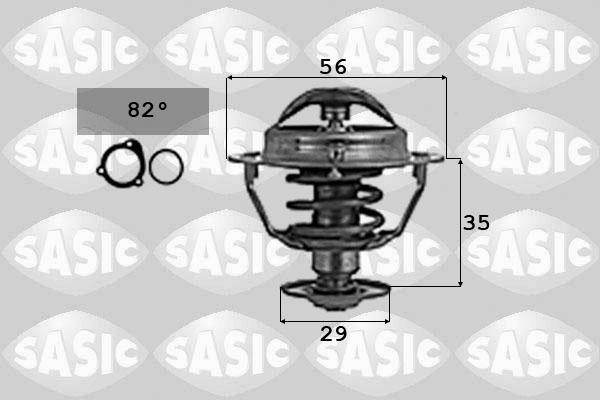Sasic 9000737 - Термостат охлаждающей жидкости / корпус autospares.lv