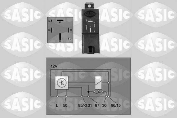 Sasic 9316011 - Реле, система накаливания autospares.lv