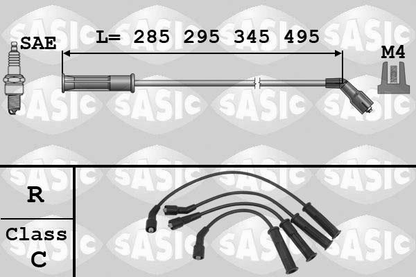 Sasic 9284006 - Комплект проводов зажигания autospares.lv