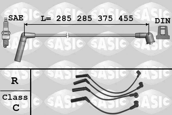 Sasic 9286059 - Комплект проводов зажигания autospares.lv