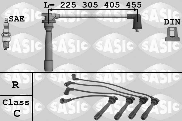 Sasic 9286051 - Комплект проводов зажигания autospares.lv