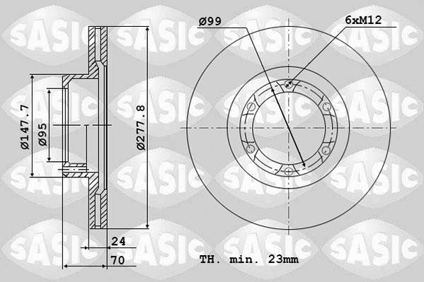 Sasic 4004258J - Тормозной диск autospares.lv