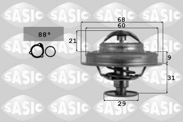 Sasic 4000359 - Термостат охлаждающей жидкости / корпус autospares.lv