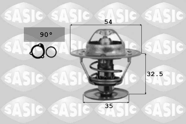 Sasic 4000374 - Термостат охлаждающей жидкости / корпус autospares.lv