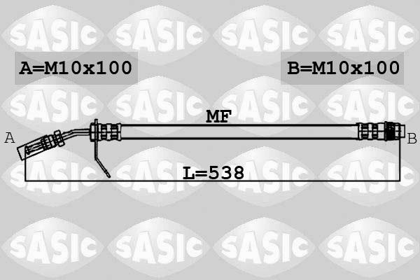 Sasic 6604009 - Тормозной шланг autospares.lv