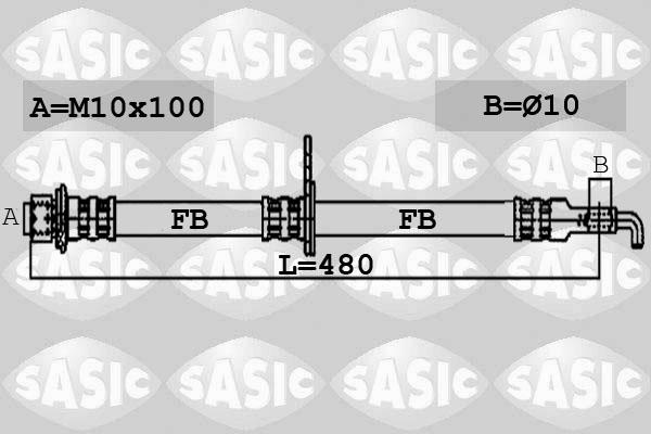Sasic 6606090 - Тормозной шланг autospares.lv