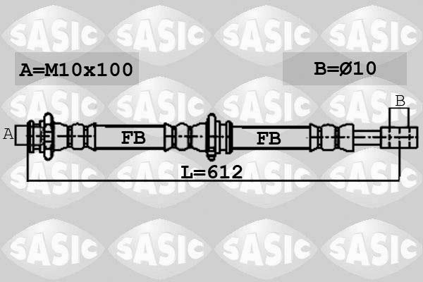 Sasic 6606082 - Тормозной шланг autospares.lv