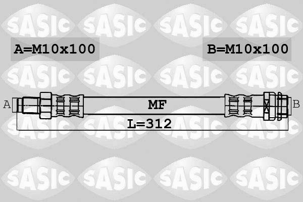 Sasic 6606034 - Тормозной шланг autospares.lv