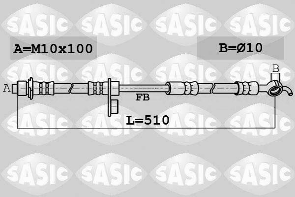 Sasic 6606141 - Тормозной шланг autospares.lv