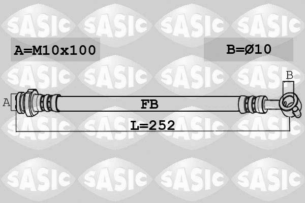 Sasic 6606152 - Тормозной шланг autospares.lv