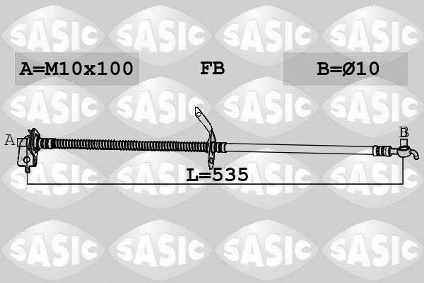 Sasic 6606250 - Тормозной шланг autospares.lv
