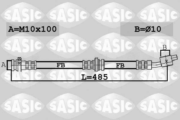 Sasic 6606258 - Тормозной шланг autospares.lv