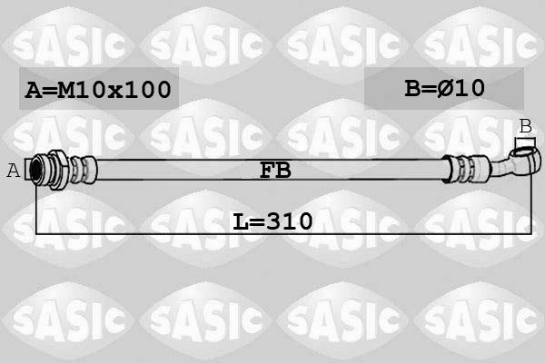 Sasic 6606211 - Тормозной шланг autospares.lv