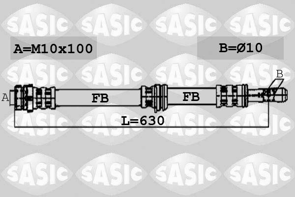 Sasic 6600059 - Тормозной шланг autospares.lv