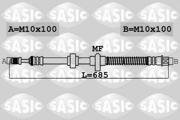 Sasic 6600057 - Тормозной шланг autospares.lv