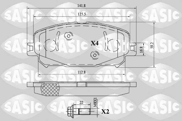 Sasic 6214046 - Тормозные колодки, дисковые, комплект autospares.lv