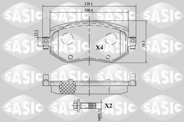 Sasic 6214041 - Тормозные колодки, дисковые, комплект autospares.lv