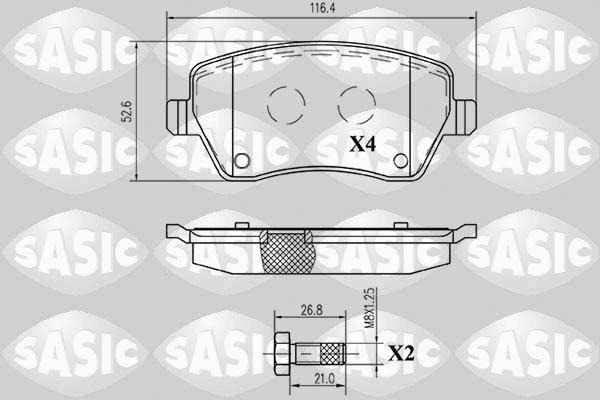 Sasic 6214051 - Тормозные колодки, дисковые, комплект autospares.lv