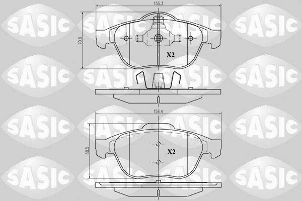 Sasic 6214009 - Тормозные колодки, дисковые, комплект autospares.lv