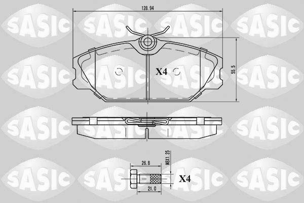 Sasic 6214008 - Тормозные колодки, дисковые, комплект autospares.lv