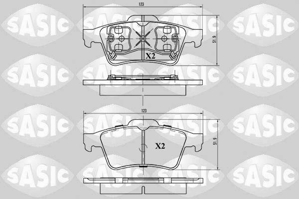 Sasic 6214003 - Тормозные колодки, дисковые, комплект autospares.lv