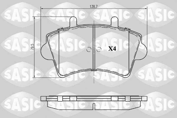 Sasic 6214015 - Тормозные колодки, дисковые, комплект autospares.lv