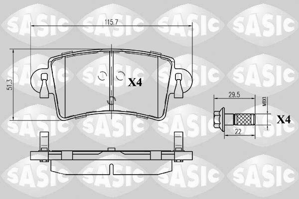 Sasic 6214013 - Тормозные колодки, дисковые, комплект autospares.lv