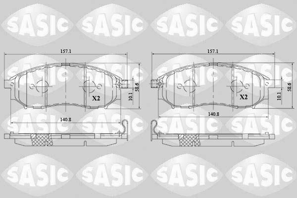Sasic 6214036 - Тормозные колодки, дисковые, комплект autospares.lv