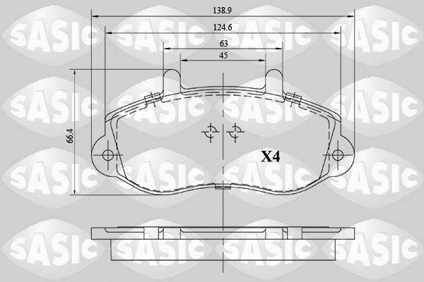 Sasic 6214033 - Тормозные колодки, дисковые, комплект autospares.lv